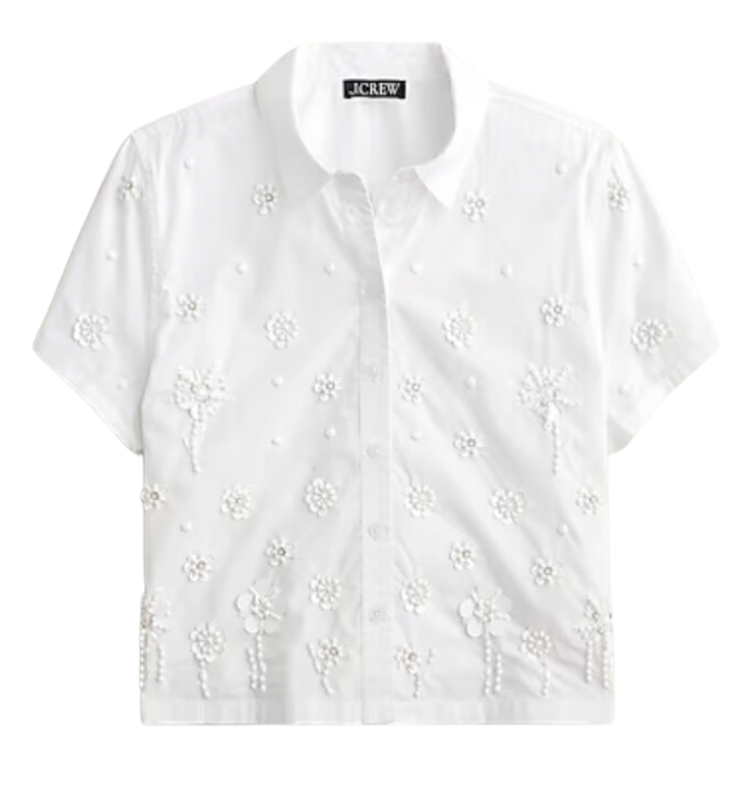 Embellished Button-Up Shirt